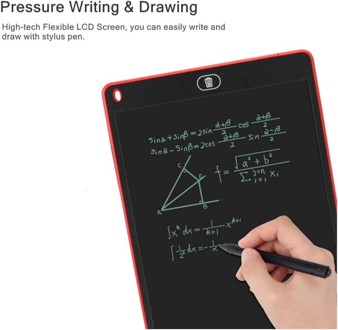 SKY-TOUCH LCD Writing Tablet 8.5 Inch, Doodle Pad Portable Erasable Reusable Writing and Drawing Pad, Learning Toys Kids Writing Pad for Boys and Girls (Red) – image 2