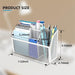 DALTACK Magnetic Pencil Holder Magnetic Shelf for the Whiteboard 3-Grid Mesh Magnetic Pen Holder for Refrigerator Magnetic Organizer Locker Accessories Organizer for Home, School and Office, White
