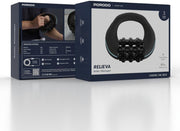 Porodo Relieva Electric Roller Massager, 3-Speed Cordless Muscle Massage Roller with 6 Free-Spinning Intensive Rollers, Handheld Ergonomic Deep Tissue Therapy Device for Leg, Arm, Neck Relief - Black