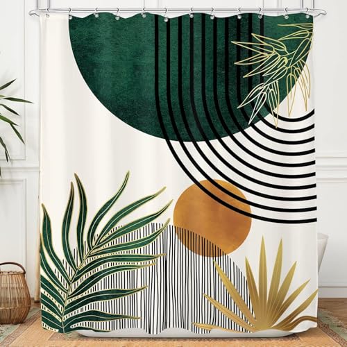 Shower Curtain for Bathroom，Abstract Modern Boho Shower Curtain,Machine Washable Waterproof Fabric Curtain for Home Bathroom Hotel Decor,Bathroom Curtain with Hooks180 * 180CM