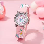 Kids Watches Girl Watches Ages 3-12 Sports Waterproof 3D Cute Cartoon Digital 7 Color Lights Wrist Watch for Kids