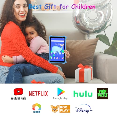 Blackview Tab50 Kids Tablet, Android 13 Tablet for Kids, 5GB臽 1TB, 5580mAh, 8 Inch Toddler Tablet with Parental Control Mode, Eye Protection Mode, iKids APP Pre-Installed, Kid-Proof Case - Blue