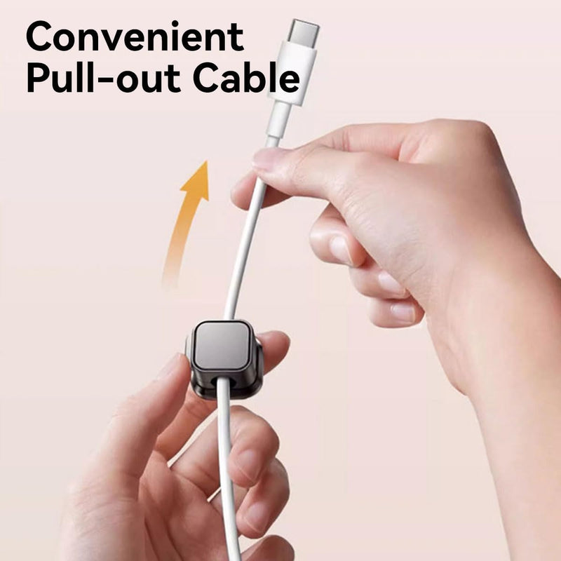 6 Pack Magnetic Cable Clips Spring Cable Holder Clips Cable Management Clips Adhesive Cord Wire Holder Keeper for Home Office Desk Phone Car Wall Desktop Nightstand