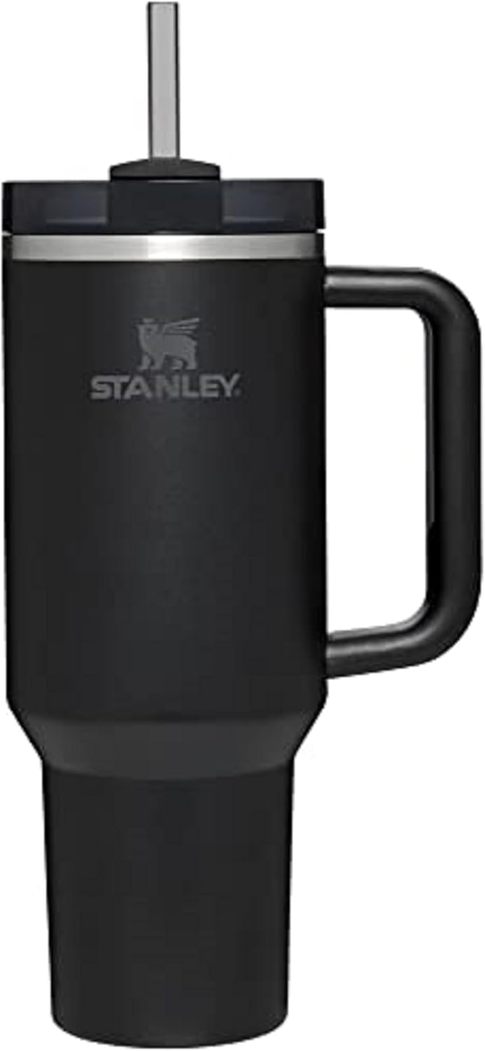 Stanley Quencher H2.0 FlowState Stainless Steel Vacuum Insulated Tumbler with Lid and Straw for Water, Iced Tea or Coffee, Smoothie and More, Charcoal, 20 oz
