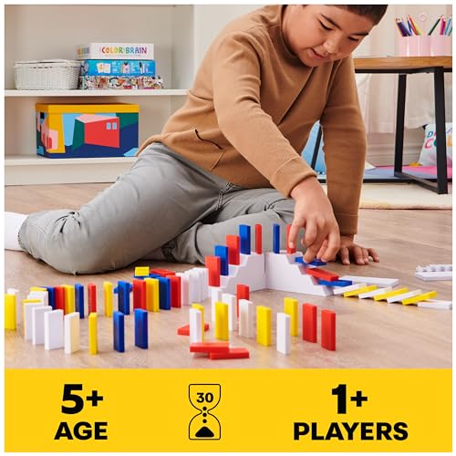 Spin Master Games H5 Domino Creations 100 Piece Set By Lily Hevesh, Family Game For Adults And Kids Ages 5 And Up, Classic Set, 20127489