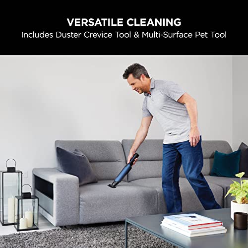Shark WandVac 2.0 Cordless Handheld Vacuum Cleaner, Small & Lightweight, Powerful Suction Handheld Vacuum with Boost Mode, Pet and Duster/Crevice Tools, 15 Mins Run-Time, Charging Base, Blue WV270UK