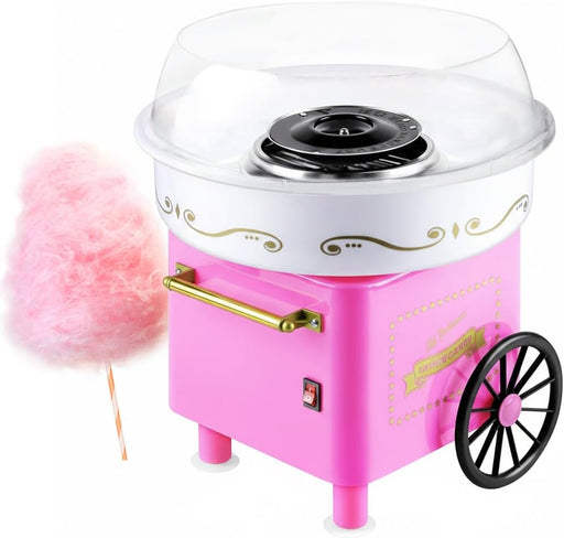 Cotton Candy MakerVintage Countertop Machine for Hard Candy & Flossing SugarEasy DIY Mini Cotton Candy Machine for Kids & Parties Pink
