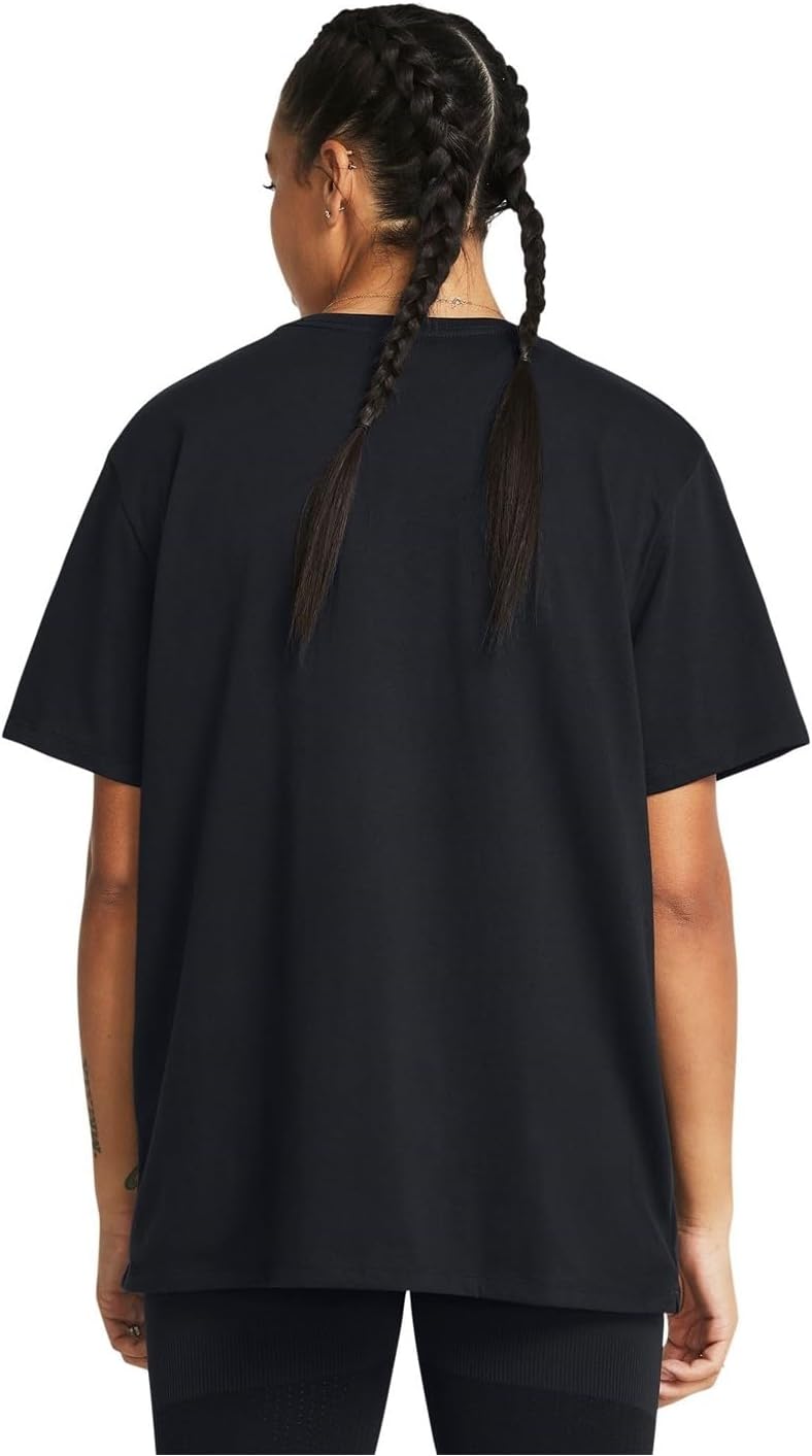 womens Essential Oversize Short Sleeve T-shirt T-shirt - Black