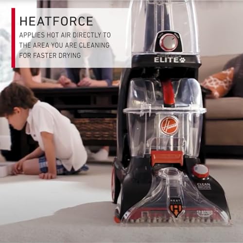 Hoover Carpet & Floor Cleaner Power Scrub Elite with Quick dry and Spin Scrub technology 1200W (Black & Red) CWGDH012