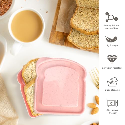 4Pcs Sandwich Containers for Lunch Boxes, Reusable Sandwich Box Container for Kids, Sandwich Holder Bread Container for Adults, BPA Free, Microwave & Dishwasher Safe, School, Office, Camping