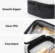 Azonee 3 Pcs Clear Makeup Bag, TPU Toiletry Bags, Travel Clear Case for Cosmetics, Transparent Zippered Bag, Waterproof Women's Portable Minimalist Storage Bag (S, M, L)