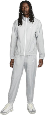 Mens M Nk Club Lnd Wvn Trk Suit Jacket - Lt Smoke Grey/White