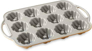Nordic Ware 95377 Bundtlette Pan 75th Anniversary Braided Bundt Bites, Gold