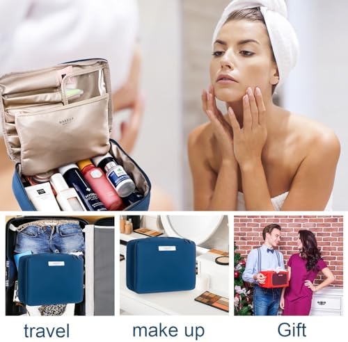 Queboom Travel Makeup Bag Cosmetic Bag Makeup Bag Toiletry bag for women and girls