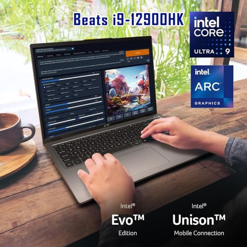 Acer Swift Go 16" Touch AI Ready 16:10 2024 Laptop, Intel EVO Core Ultra 9-185H(Beats i9-12900HK), Intel ARC Graphics, Thunderbolt 4, QHD Webcam, Wi-Fi 7, win11, w/HDMI (32GB RAM | 1TB SSD)