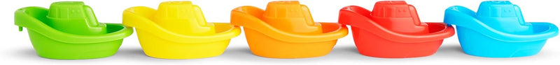 Munchkin 5-Pack - Fleet of Colorful Bath Boats Fun & Educational Bath Toy Set