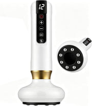Handheld Anti Cellulite Massage Tool, Yakiter جهاز مساج, Electric Cupping Therapy Set with 12 Suction Modess Rechargeable & Cordless, for Arms, Legs, Body & Back مساج (White) - White