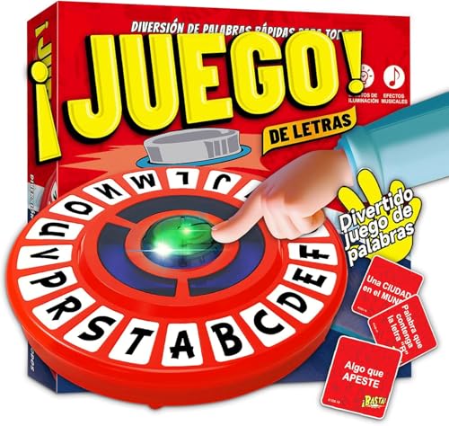 KALEDE® Word Game, Word Games, Quick Thinking Letter Pressing Game Fast-Paced Family Board Game Fun Word Puzzle and Learning Game for Adults Children and Families (Red)