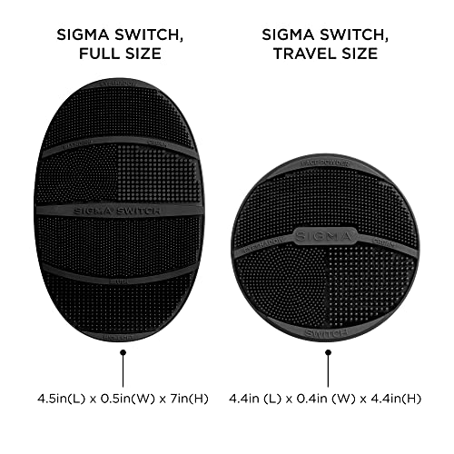 Sigma Beauty Switch, Silicone Makeup Shade Switching Tool Flexible Mat Portable Cosmetic Brush Cleaner with Double-Sided Textures (Switch)