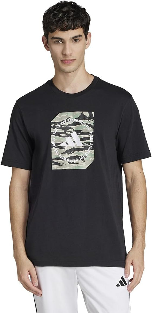 Men Camo Shape Graphic T-Shirt Graphic T-Shirt - Black
