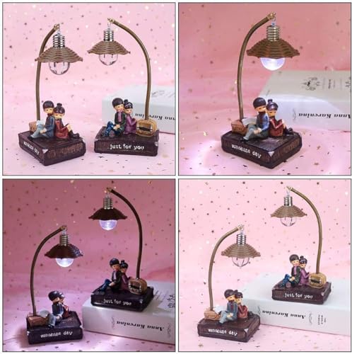 ChicAbode Mini Resin Couple Lights, Bedroom Couple Night Lights, Just for You Desktop Lights, Safe and Durable, Soft Lighting, Is The Best Gift for Couples Parties, Valentine's Day, Christmas