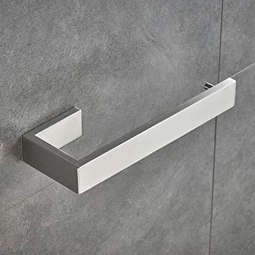 JunSun Towel Ring Stainless Steel Towel Holder Contemporary Bathroom Hardware Towel Bar for Bathroom Lavatory Wall Mounted, Brushed Nickel