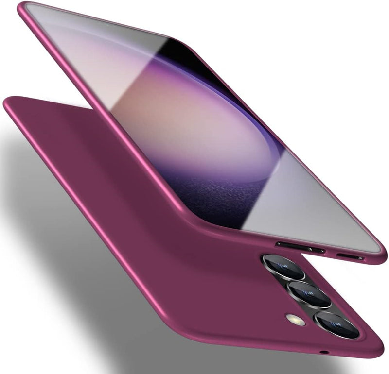 X-Level Samsung Galaxy S23 Ultra Case Slim Fit Soft TPU Super Thin Guardian Series S23 Ultra Phone Back Cover Light Protective Matte Finish Coating Cases-Blue - Galaxy S23 Winered