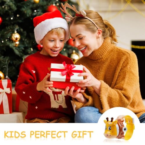 Kids Projection Watch – Adjustable Digital Projection Watch with 24 Animal Patterns, Flamshell Design, Time & Date Display, Fun Toy for Boys & Girls