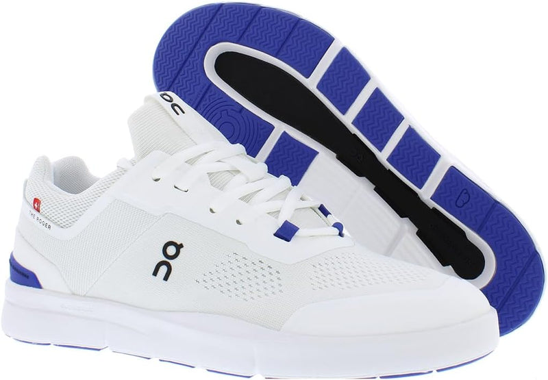 On Men's The Roger Advantage Sneakers, White/Cobalt, 9 Medium US, White/Cobalt, 9