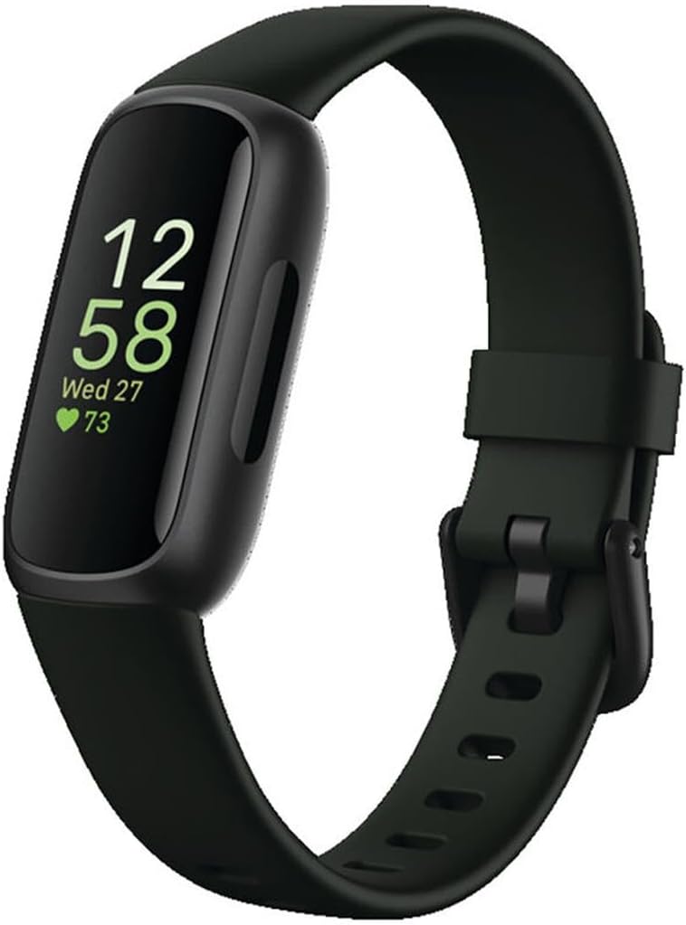 Fitbit Inspire 3 Health &-Fitness-Tracker with Stress Management, Workout Intensity, Sleep Tracking, 24/7 Heart Rate and more, Lilac Bliss/Black, One Size (S & L Bands Included)