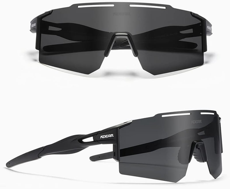 RINKUOLYO Sports Polarized Sunglasses for Men and Women Viper Sunglasses for Cycling Running Driving, M