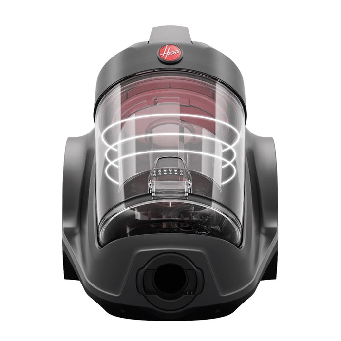 Hoover Power 6 Advanced 3Litre Bagless Canister Vacuum Cleaner 2200W, Cyclonic Technology with HEPA Filter, Grey-Red - CDCY-P6ME
