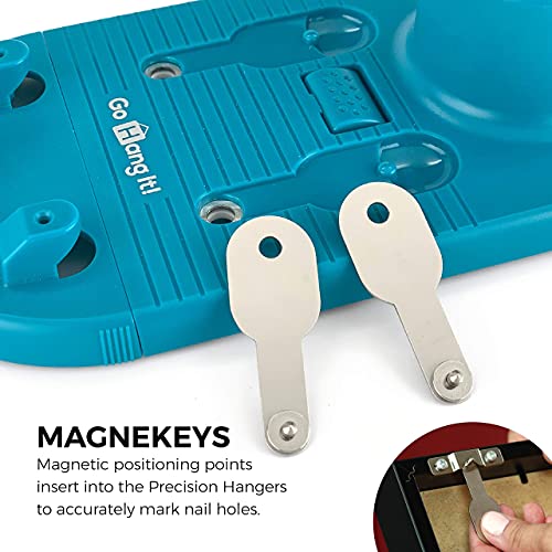Go Hang It! Pro,The Original All-in-One Picture Hanging and Leveling Kit-Easily Hang Sawtooth/Wire Hangers-Includes Hardware Case with 85-Piece Picture Hanging Essentials