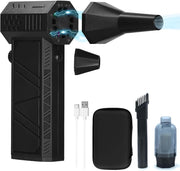 HEXAR Portable Turbo Fan with Vacuum Kit, 140000 Rpm Blower Fan, 6000mAh Battery Mini Wind Blower BBQ Fan, Efficient Vacuum Cleaning for Cars Computers Sofas, Type C Fast Charging (Vacuum Kit)