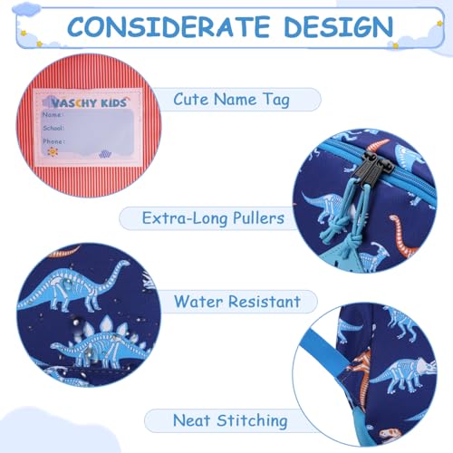 VASCHY Backpacks Kids,Toddler School Bag Lightweight Water Resistant Preschool for Children Boys and Girls with Chest Strap