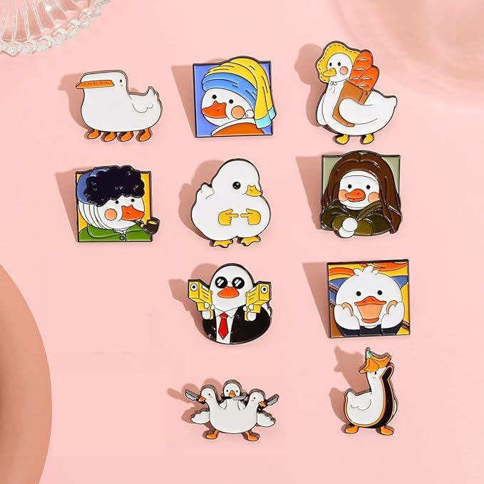 Excefore Creative Enamel Pins Bulk Set, Cartoon Plants Anime Punk Animals Enamel Backpack Pins for Men/Women Cute Cool Pins for Jackets Clothes