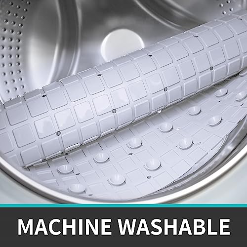 Arabest Anti Slip Bath Mat, Non-Slip and Extra Large, Bathtub Mat with Suction Cups, Machine Washable Bathroom Mats with Drain Holes（38x72cm）