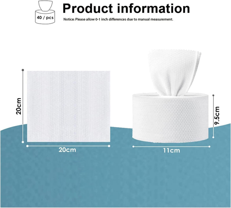 ALISSA Reusable Disposable Face Towel 100% Cotton Ultra Soft Extra Thick Facial Tissue Dry and Wet Use Wipes for Skin Care Makeup Removing Baby Care and Surface Cleaning (3 Packs)