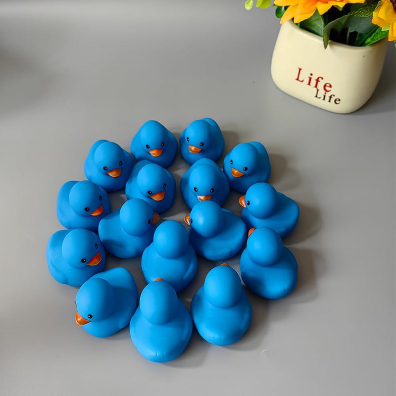WAMSOLE 50PCS Super Mini Rubber Duck Bath Duck Toys for Toddlers Boys Girls,Squeak and Float Rubber Ducks in Bulk Baby Shower Duck Decorations Party Favors (1.6'')