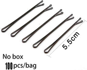 100 pieces Hair Bobby pins,Shaped Hair Pins Hair Styling Pins Black hair grips,Hair Clips, Hair Bob Pins,Straight plate hairpin Hair Clips for Girls Kids Women Hair Accessories