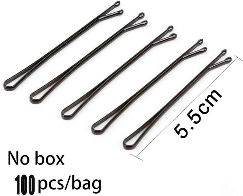 100 pieces Hair Bobby pins,Shaped Hair Pins Hair Styling Pins Black hair grips,Hair Clips, Hair Bob Pins,Straight plate hairpin Hair Clips for Girls Kids Women Hair Accessories