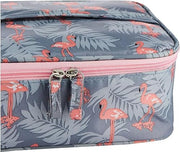SKY-TOUCH Large-capacity Travel Makeup Cosmetic Bag Shower Bags,Portable and Large Capacity Travel Shower Toiletries Organizer for Women,Flamingo,20×20×10cm，Multi Color