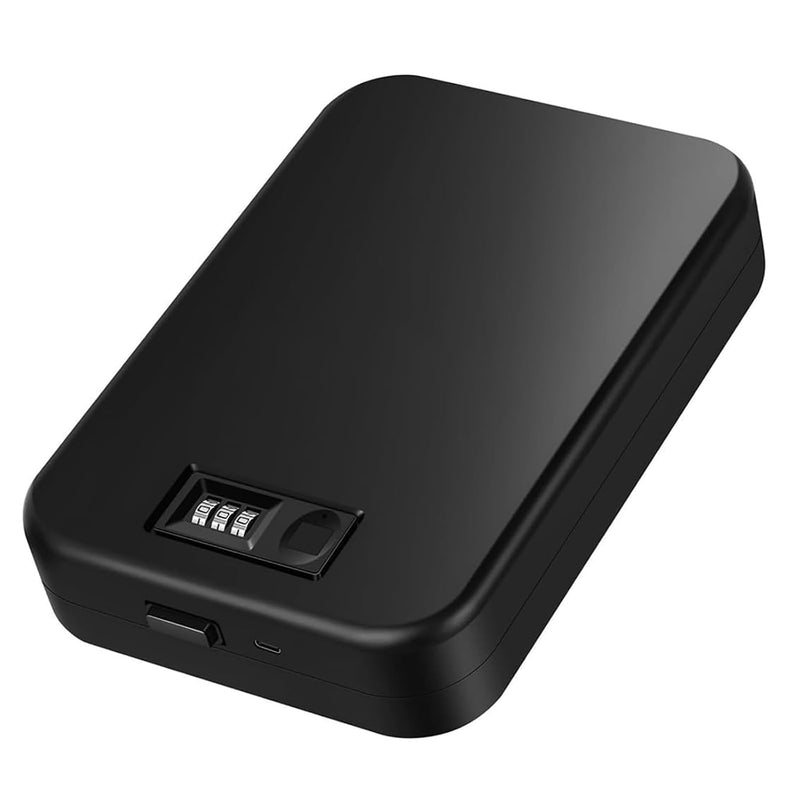 BACTI Quick-Access Pistol Safe, Portable Gun Safes for Pistols, Use 3-digit Combination Input + Fingerprint Unlocking, With a Portable Design, It Can Be Placed Wherever It Is Needed