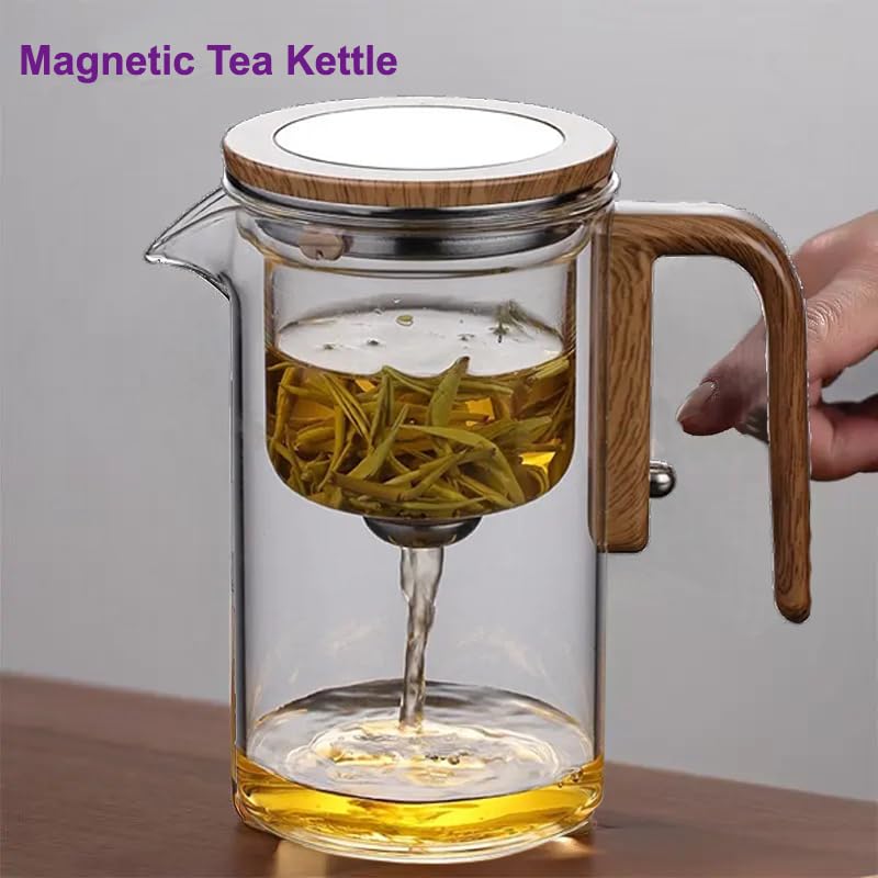 Magical Tea Pot â€“ Glass Teapot with Removable Infuser | Heat-Resistant Clear Kettle for Loose Leaf & Herbal Tea 520ML