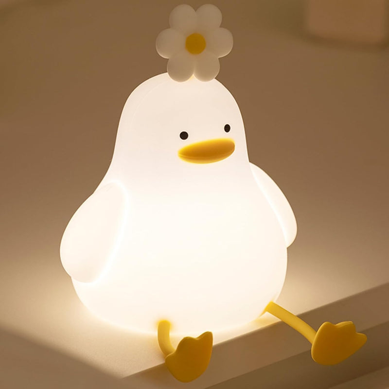 OBABO Cute Panda Night Light, LED Squishy Novelty Animal Night Lamp, Food Grade Silicone 3 Level Dimmable Breastfeeding Nursery Nightlight for Room Decor, Cute Gifts Stuff for Boys Girls (Style2) - Style2