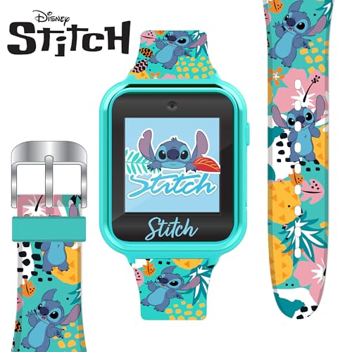 Disney Stitch Kids Smart Watch with 10 Customizable Faces