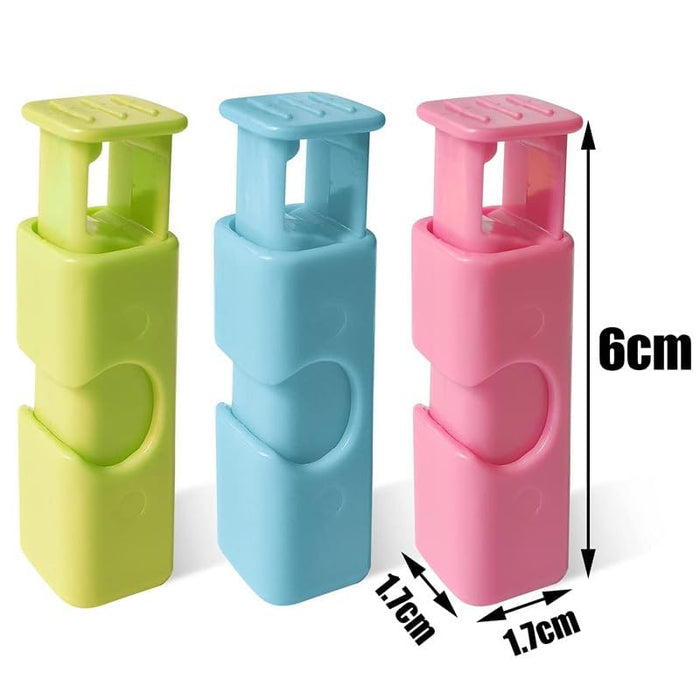 12 Pcs Squeeze and Lock Bread Bag Clips, Bread Clips Resuable, Bag Clips for Food Storage, Sturdy Bread Cilp, Heavy Plastic, Handy Bag Cinch, Easy to Use with Bread Bag Closures