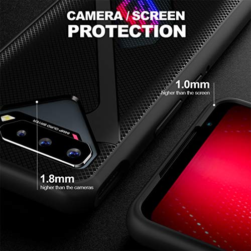 Redluckstar Gaming Phone Case for ASUS ROG Phone 5 - Heat Dissipation Silicone and TPU Cover With Unique Shape for Men and Women - Ultra Slim Thin Scratch Resistant Case