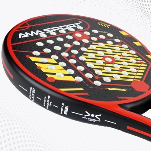 AMA SPORT Padel Paddle Tennis Racket Carbon Fiber Pop Tennis Paddle Paddleball Racquets 3K,12K,18K,Full Carbon