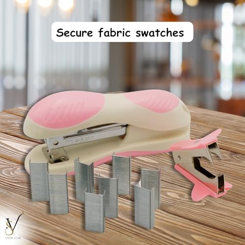 Viewstar Mini Stapler Set with Staple Remover & Staples  Compact Office & School Desk Accessory  Heavy Duty with Soft Grip for Home & Work Use